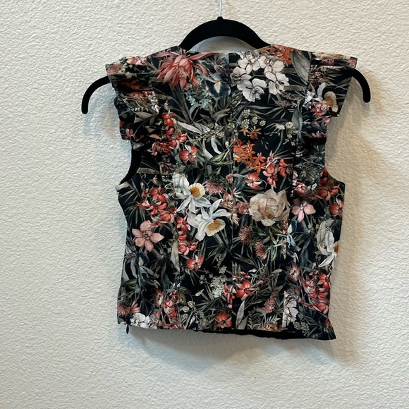 ANTONIO MELANI Black and Floral Blouse - Picture 5 of 5